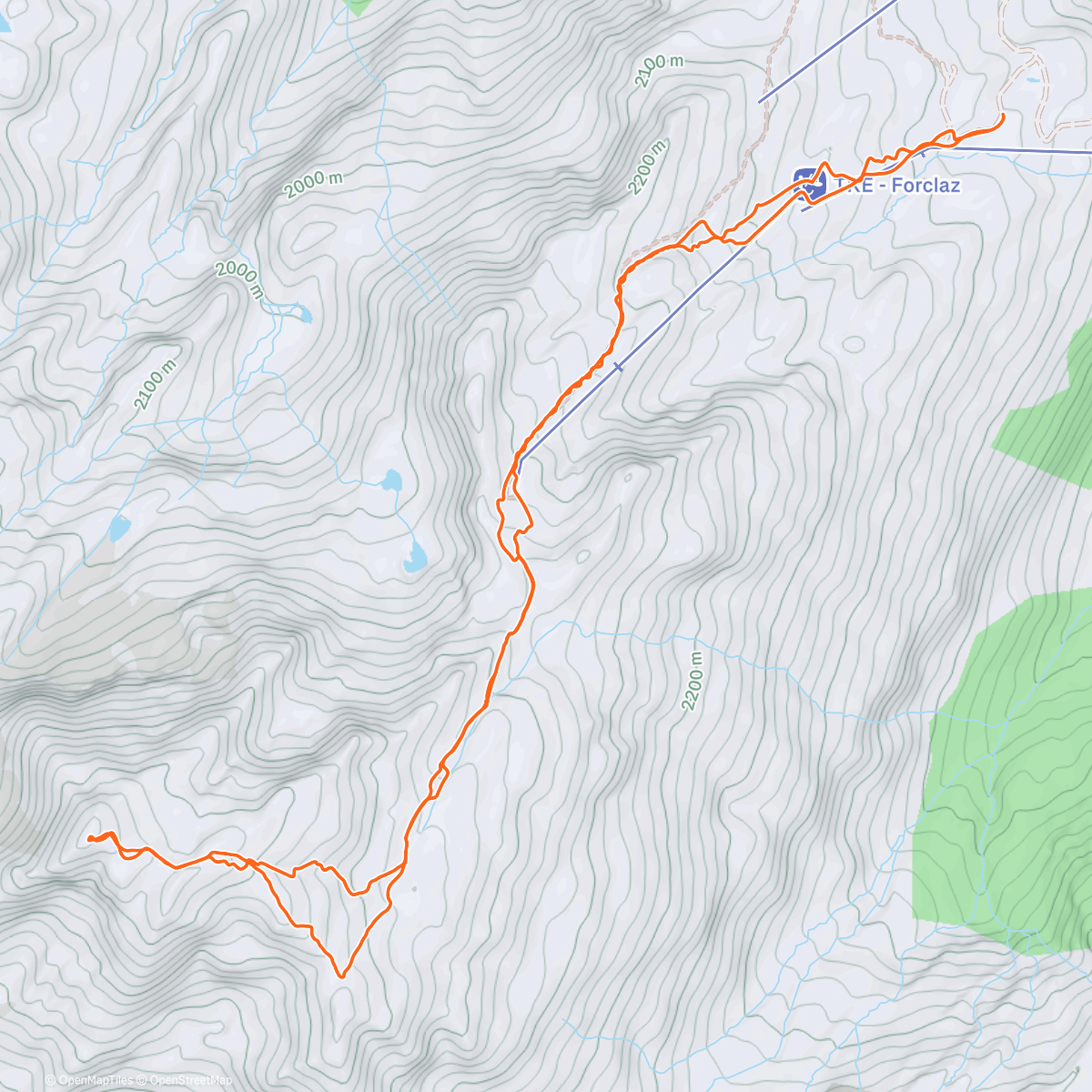Map of the activity, SDR grand Mont - sortie pioupiou