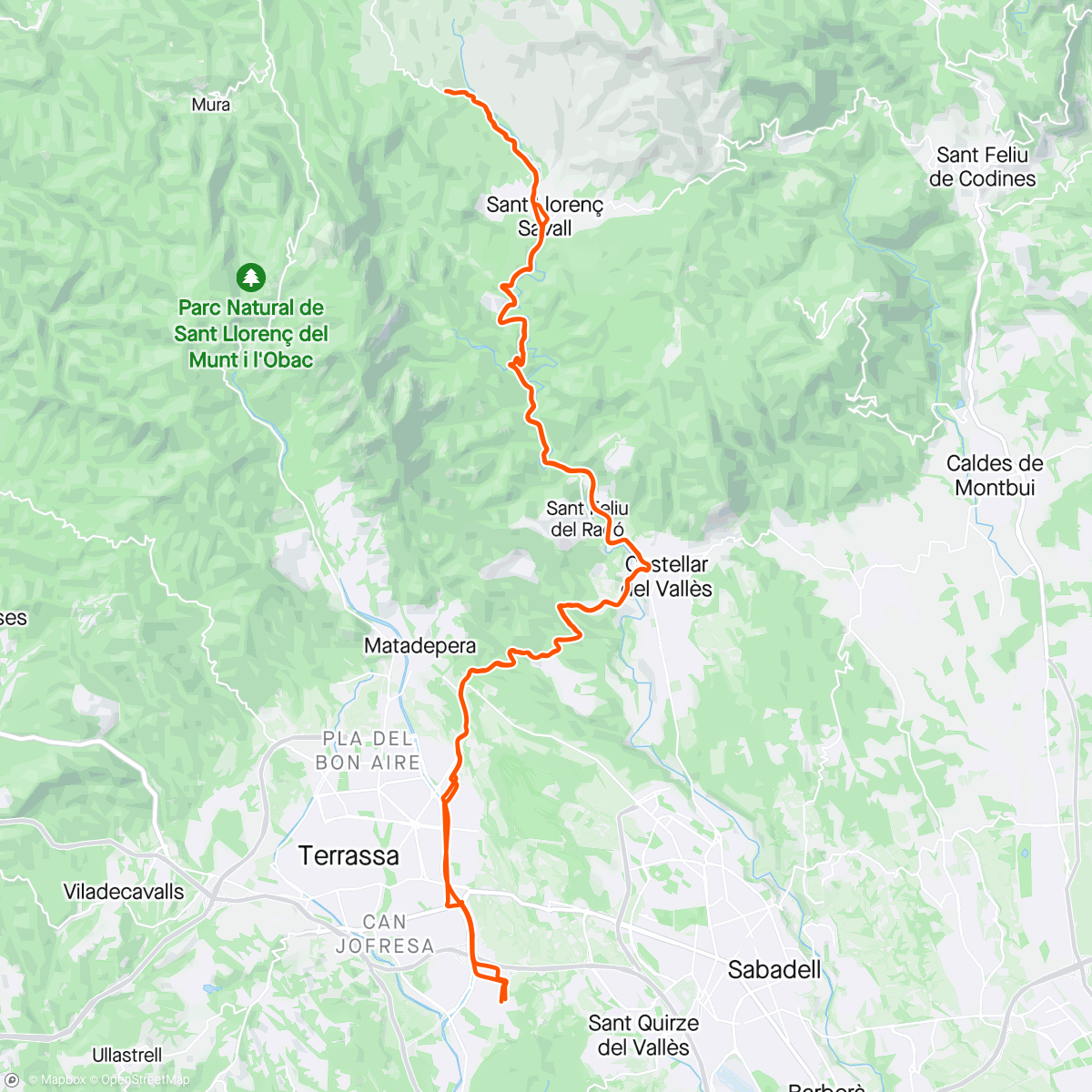 Map of the activity, Sanllu con Rodri