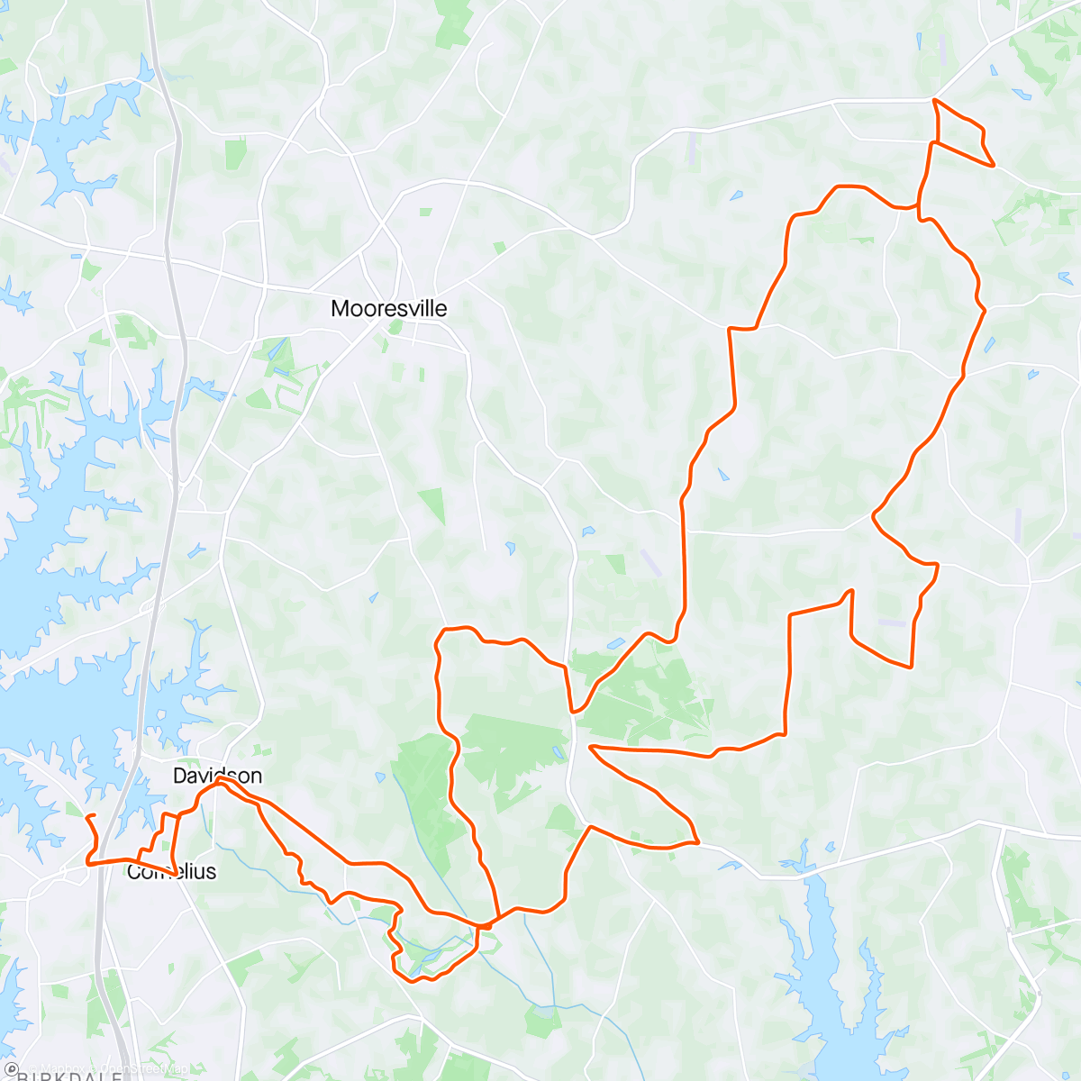 Map of the activity, Post ORR joyride plus a bit of “work” in the moist