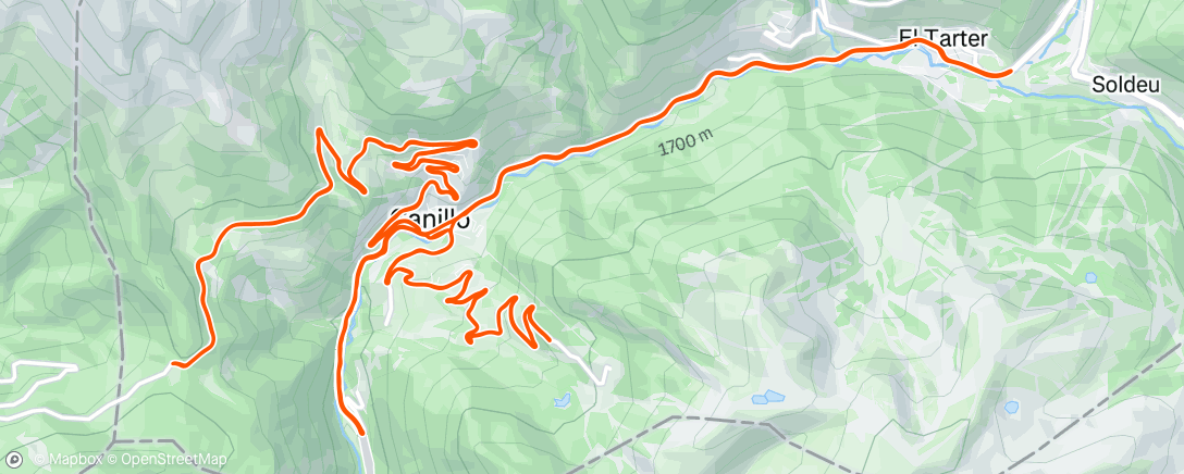 Map of the activity, Lunch Ride