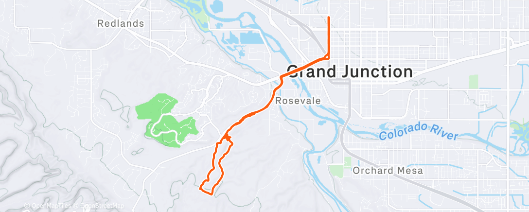 Map of the activity, Lunch Mountain Bike Ride