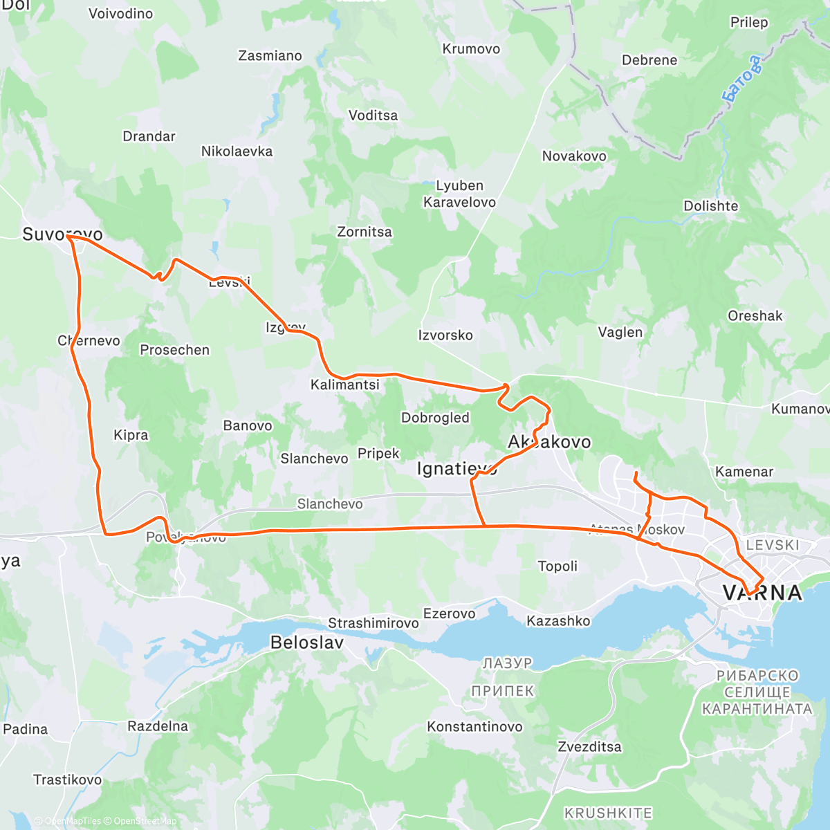 Mappa dell'attività Съботно с Одесос