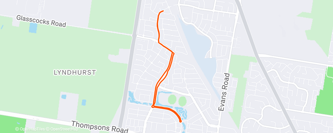 Map of the activity, Morning Run