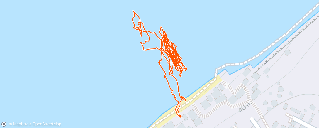 Mapa da atividade, Lunch Surfing Bingin