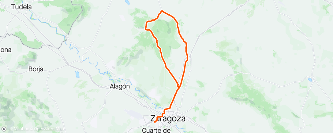 Map of the activity, Sierra Luna - Castejon