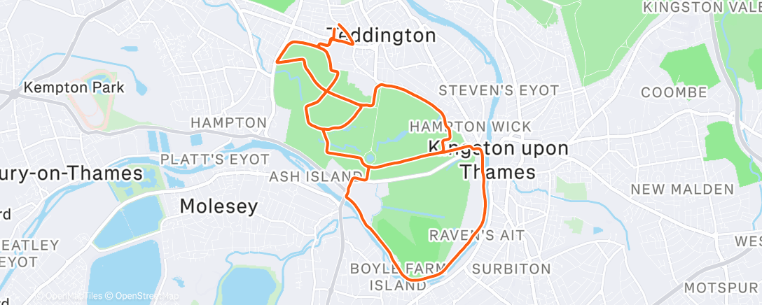 Map of the activity, Standard stuff to finish my biggest ever week.
