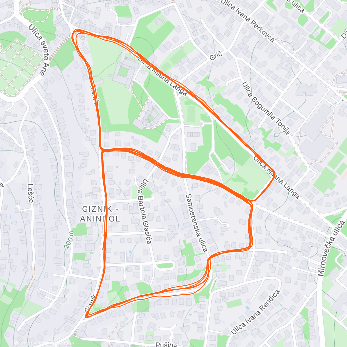 Map of the activity, 5 x Papillon
