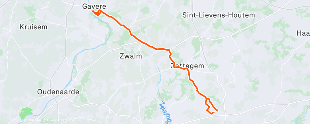 Map of the activity, Pedalata dell'ora di pranzo