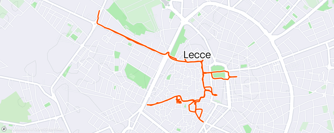 Map of the activity, Lecce Sightseeing