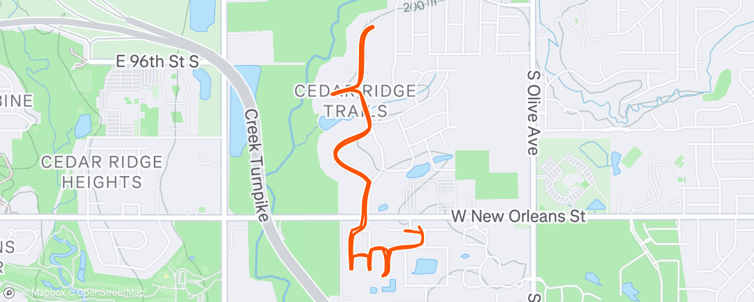 Map of the activity, Morning Walk