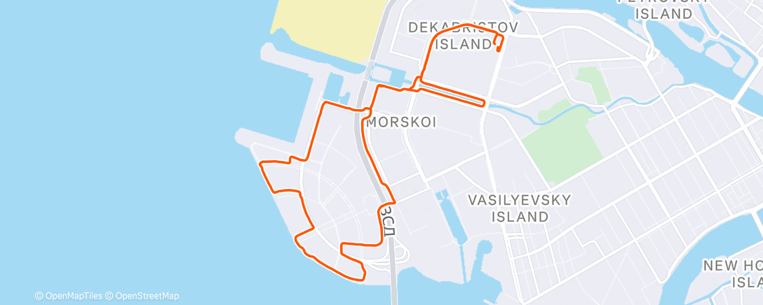 Karte der Aktivität „Утренний забег”