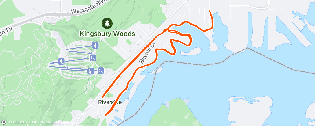 Map of the activity, EZ trail CCP
