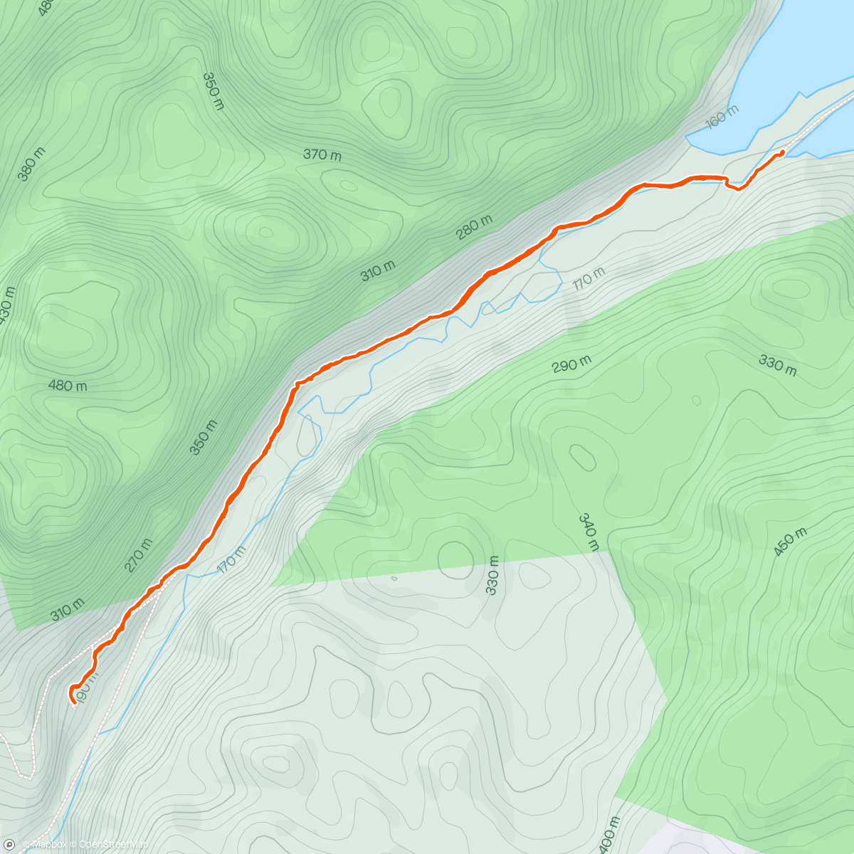 Map of the activity, Valley hike Ba Be National Park