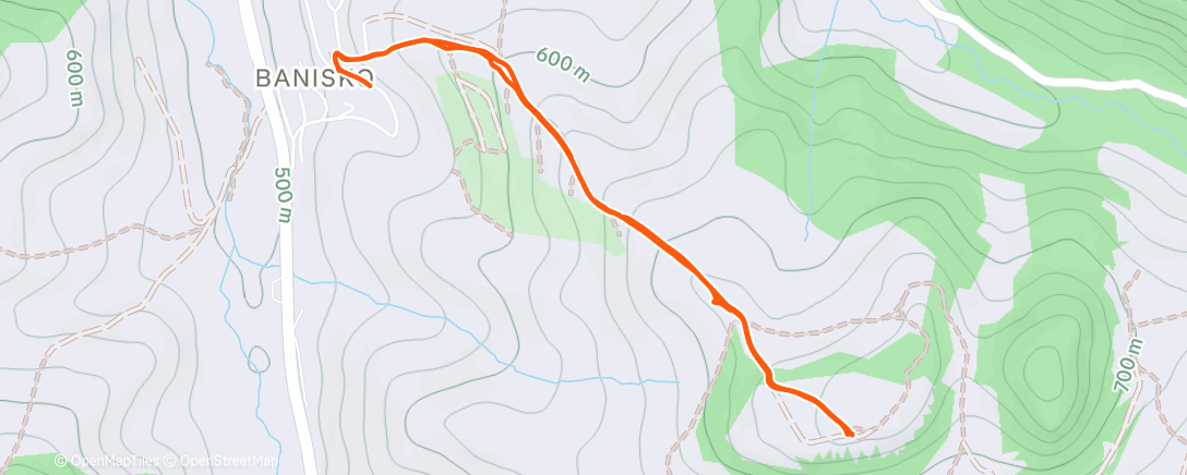 Map of the activity, Morning Hike
