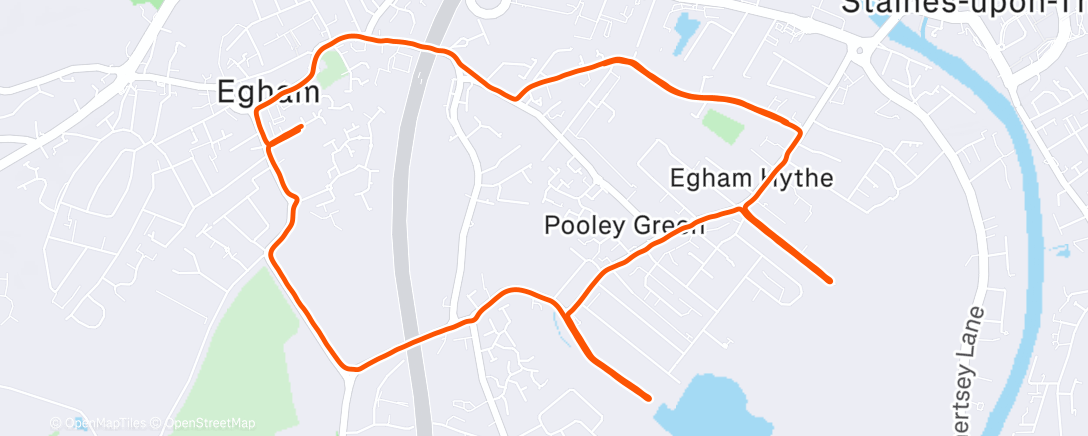 Map of the activity, Lunch Run