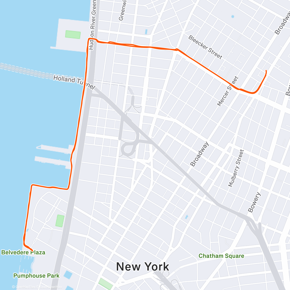 Map of the activity, Recovery 45