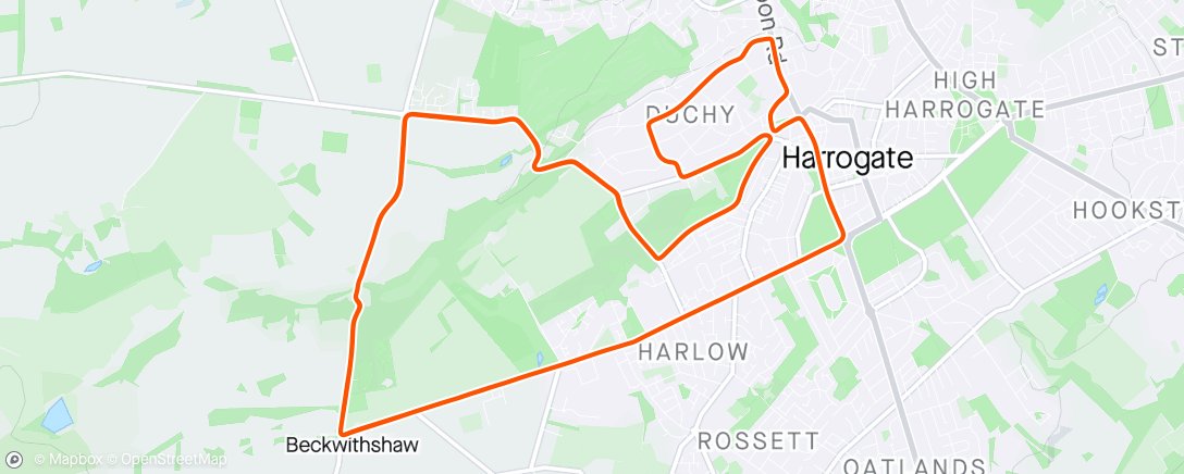 Map of the activity, Zwift - Group Workout: Uphill Battle (E) on 2019 Worlds Harrogate Circuit in Yorkshire