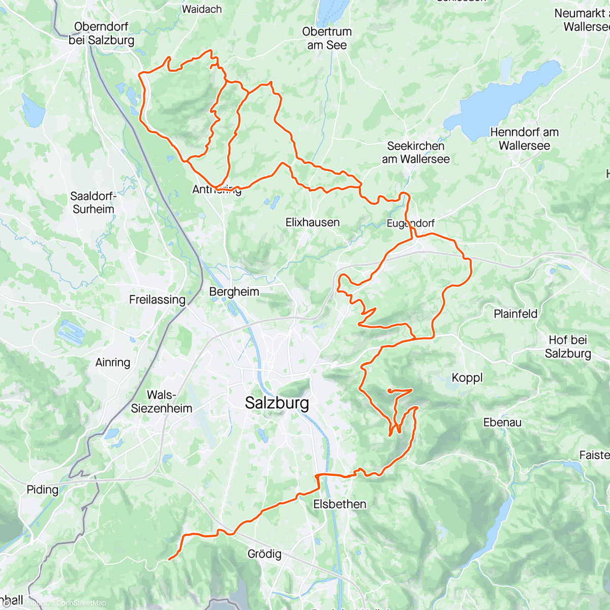 Mapa de la actividad, Climbing: Gaisberg, Kaiserbuche x 2, Daxlueg