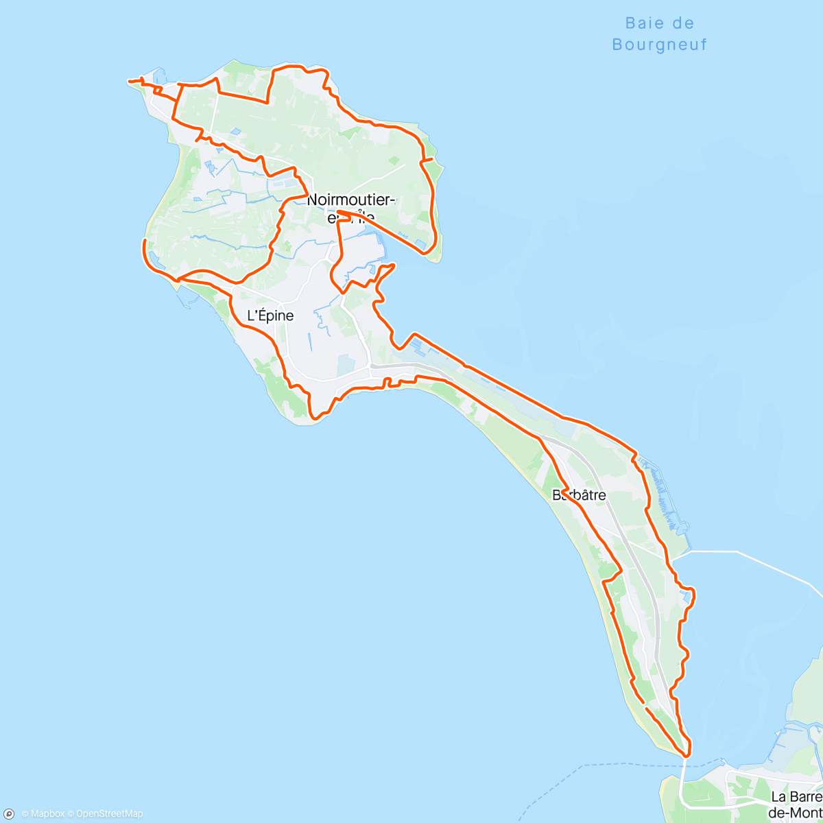 Map of the activity, Gravel/Piste Cyclable : Le tour de l’île