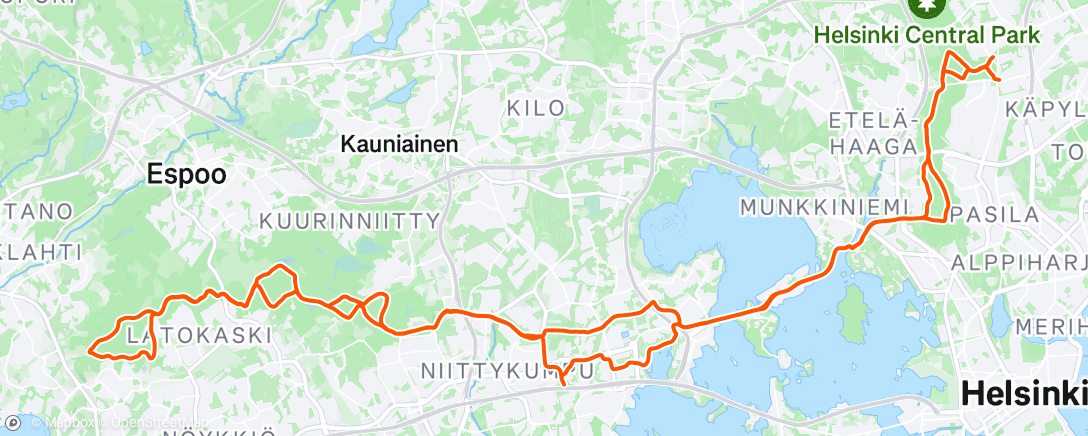 Map of the activity, Evening Gravel Ride