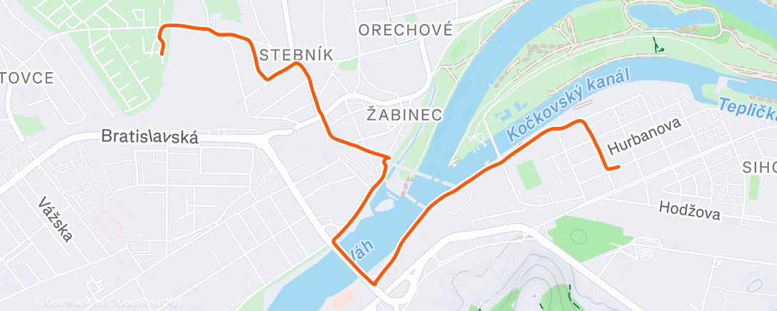 Map of the activity, Morning Hike