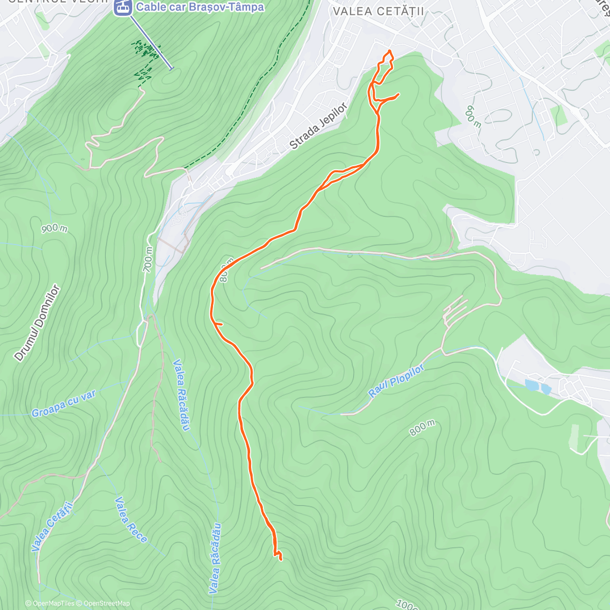 Map of the activity, First snow ride Kermen Racadau