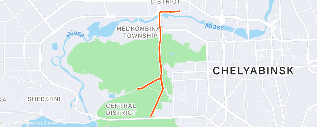 Map of the activity, Трейлраннинг (после обеда)