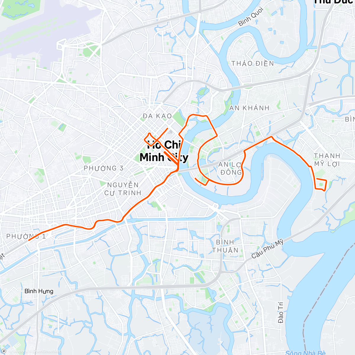 Map of the activity, Techcombank Marathon 8/12