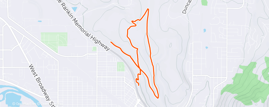 Map of the activity, Morning Run