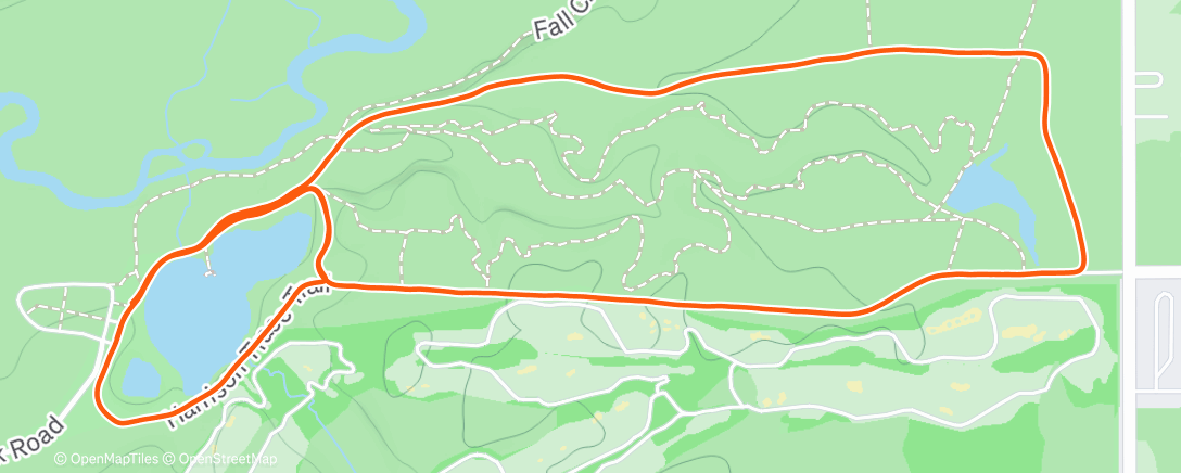 Map of the activity, Afternoon Run