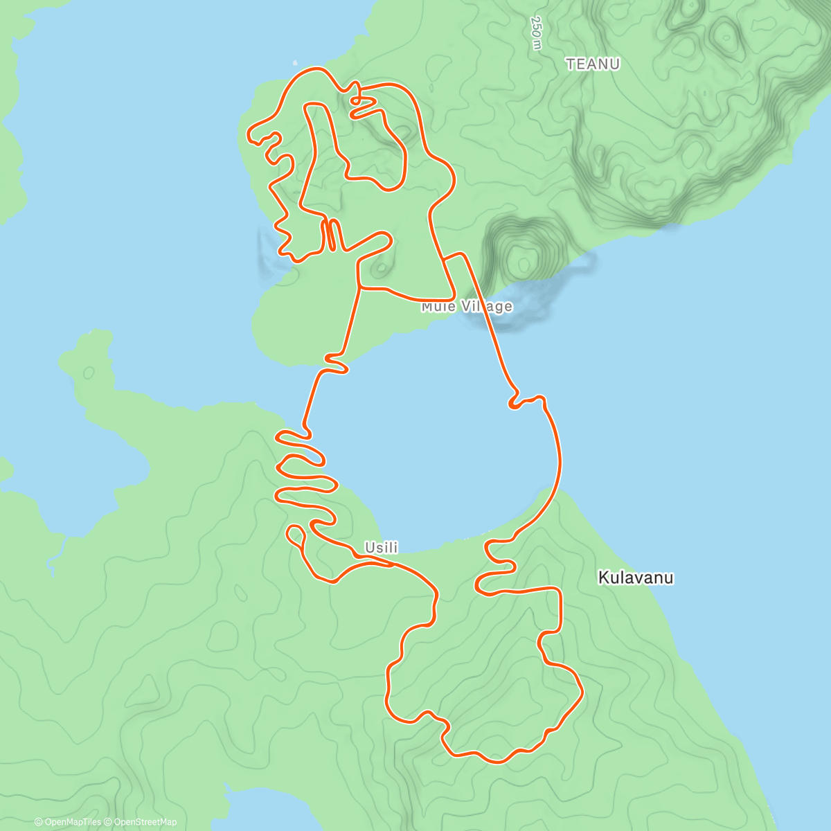 Карта физической активности (Zwift - The Pretzel in Watopia)