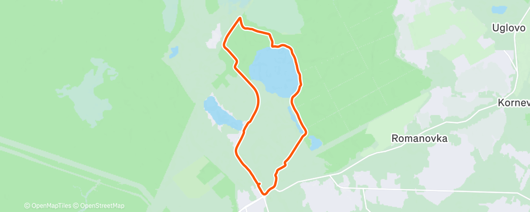 Map of the activity, Morning Run