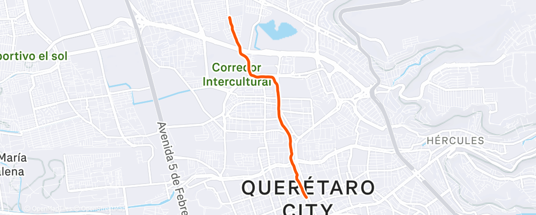 Карта физической активности (Regreso centro, sábado, pie)