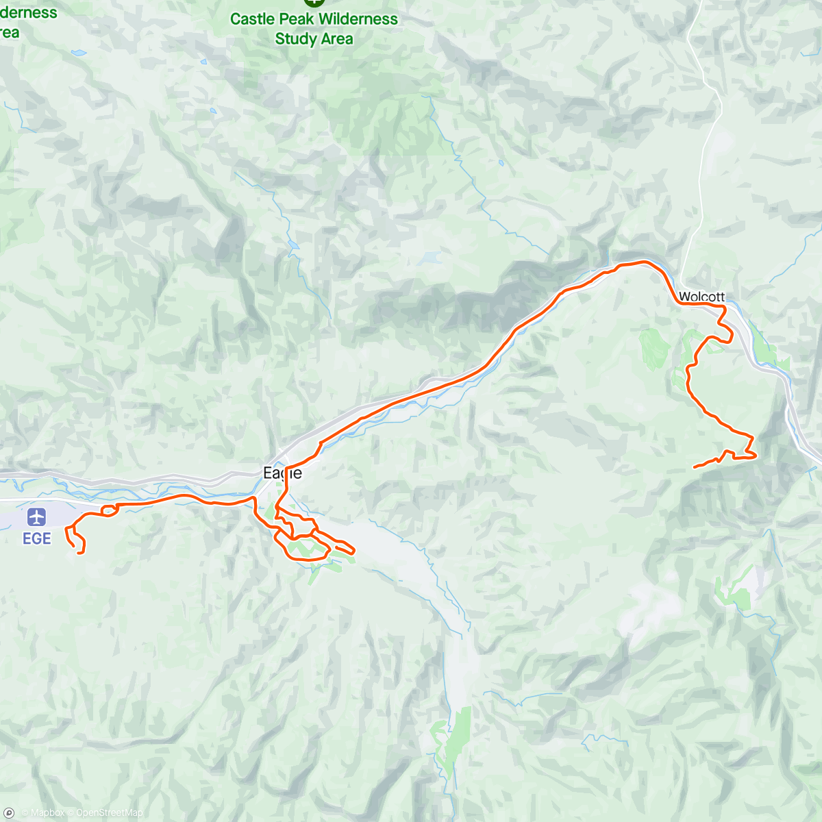 Map of the activity, Bellyache Ridge with the fellas