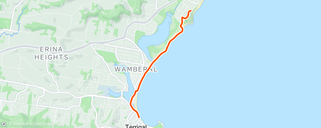 Map of the activity, Morning Run