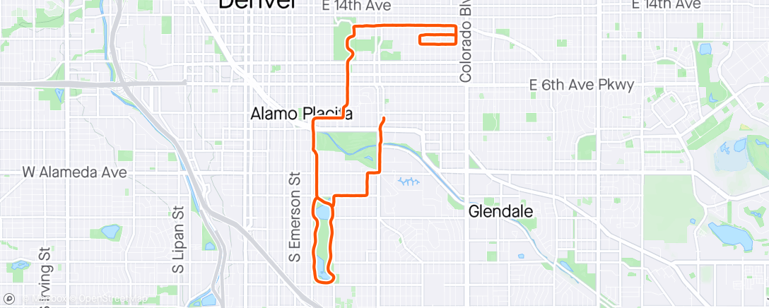Map of the activity, 🔋 Second time it snowed on me today