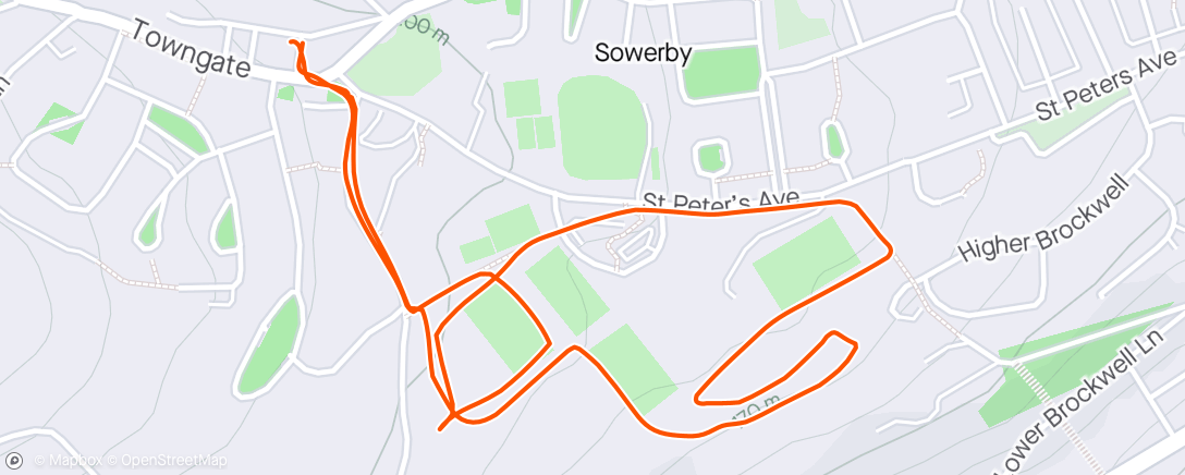Map of the activity, Morning Run with Gus