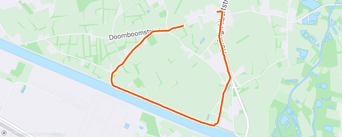 Map of the activity, Middagwandeling