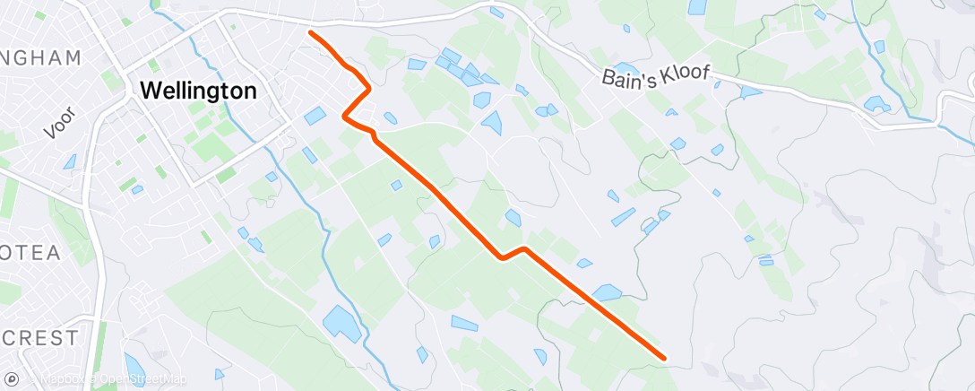 Map of the activity, Morning Trail Run