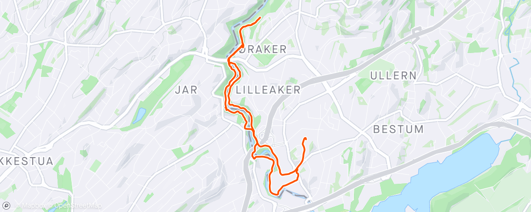 Map of the activity, Berg og dal med Jens