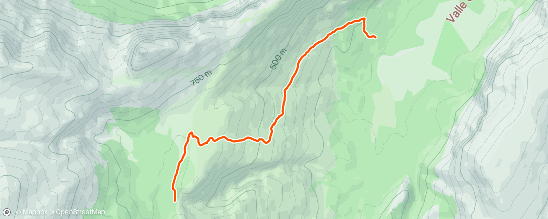 Map of the activity, Marche retour Canyon
