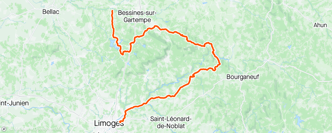 Karte der Aktivität „La Limousine - DNF”