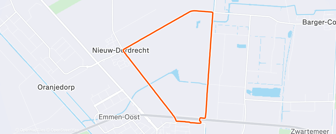 Map of the activity, Outdoor run