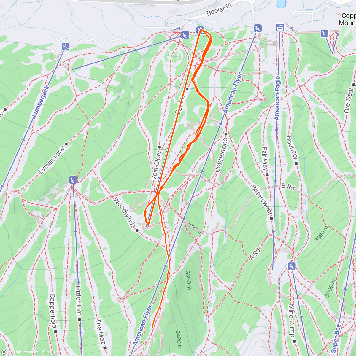 Map of the activity, Project Gold Coach Laps