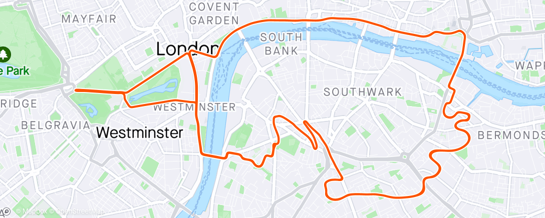 Map of the activity, Zwift - Aspire in London