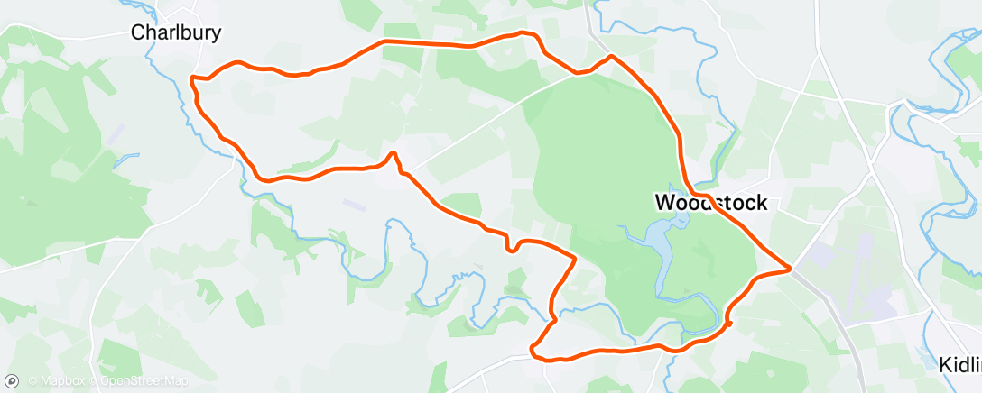 Map of the activity, Cycling