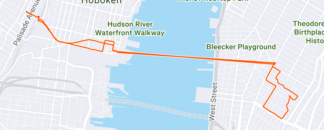 Map of the activity, Getting off my butt, Greenwich style