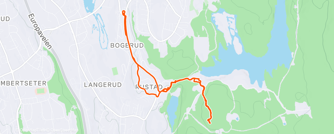 Map of the activity, Sankthansåsen med Haugen slekta