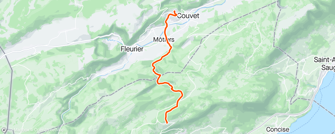 Map of the activity, Randonnée le soir