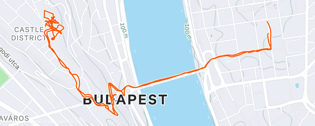 Map of the activity, Morning Hike